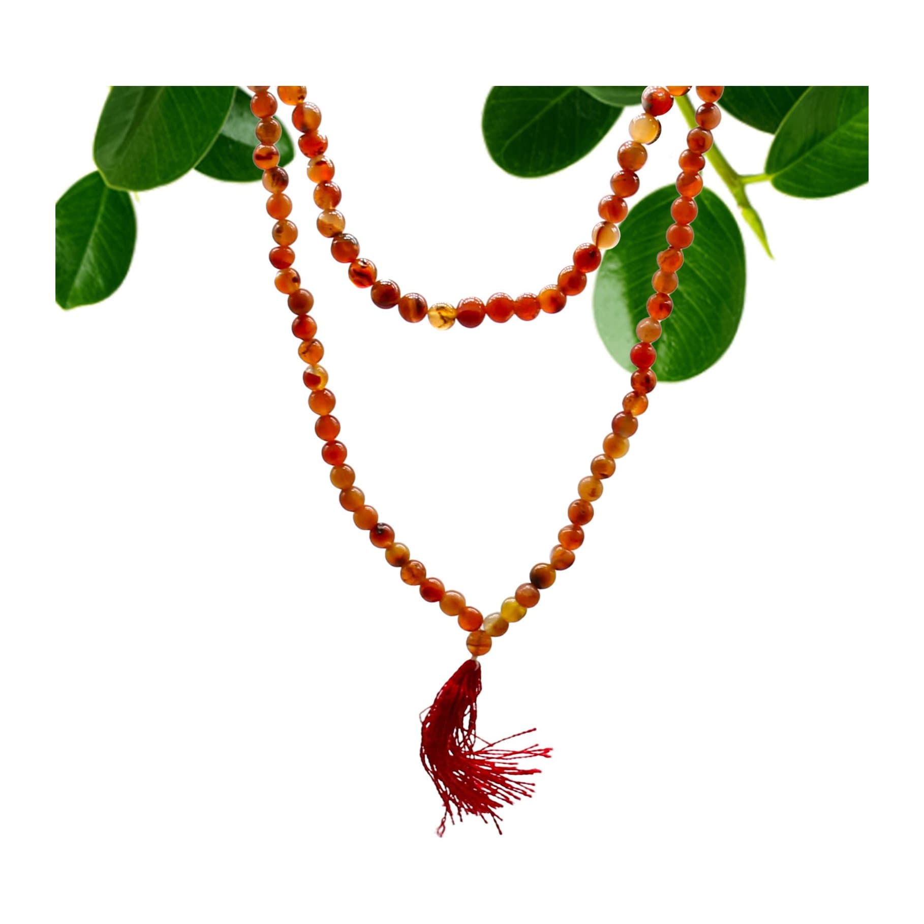 Carnelian mala of 108 beads