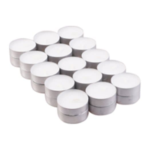 Pack of 30 unscented tealight candles