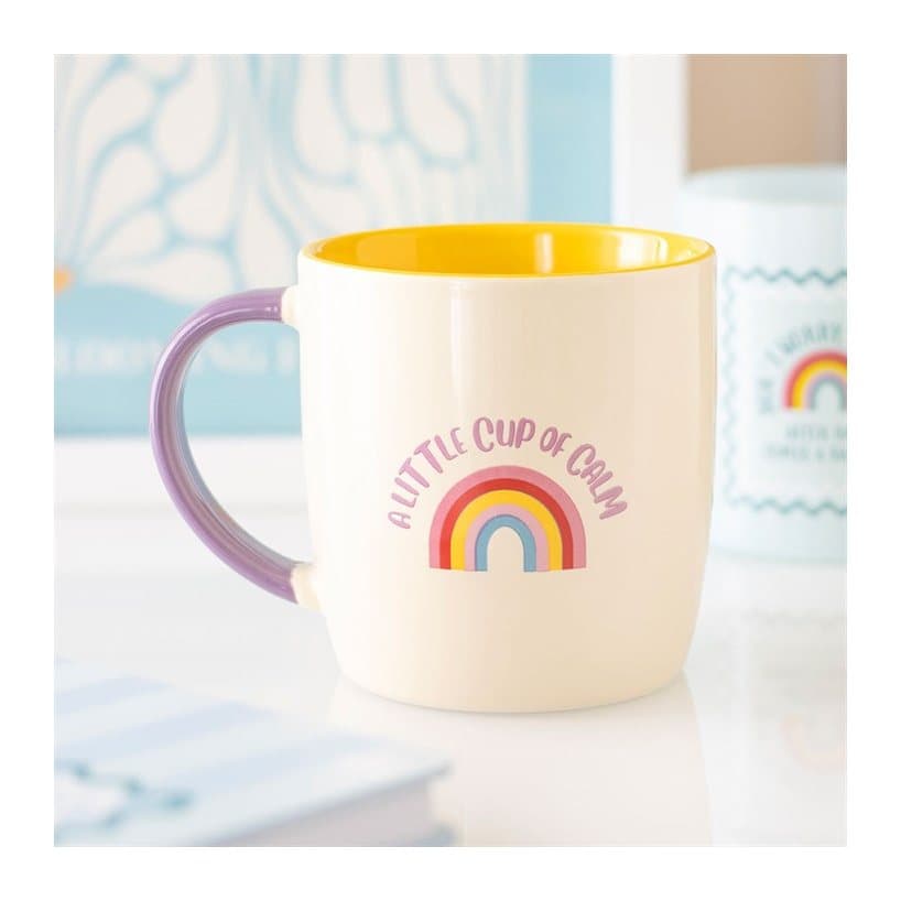 A Little Cup of Calm rainbow mug