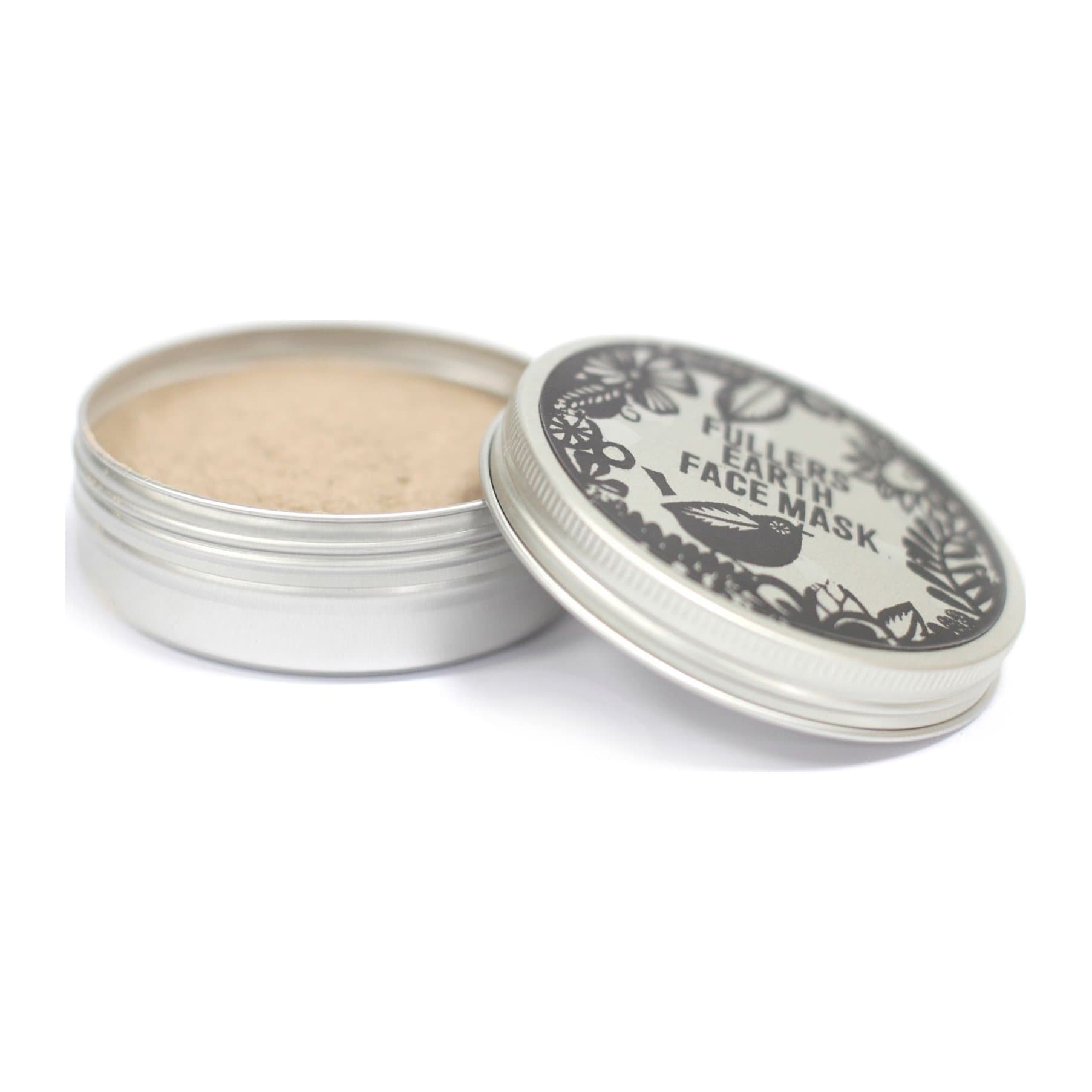 Fuller's earth face mask in an aluminium tin with kraft sleeve