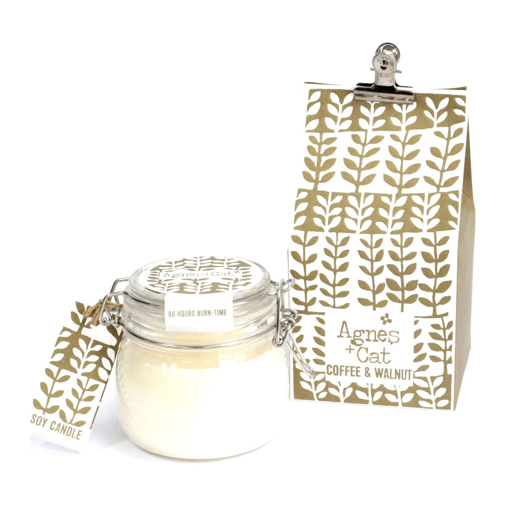 Kilner-style glass jar candle with a clamp lid