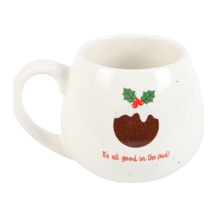 All Good in the Pud Christmas mug