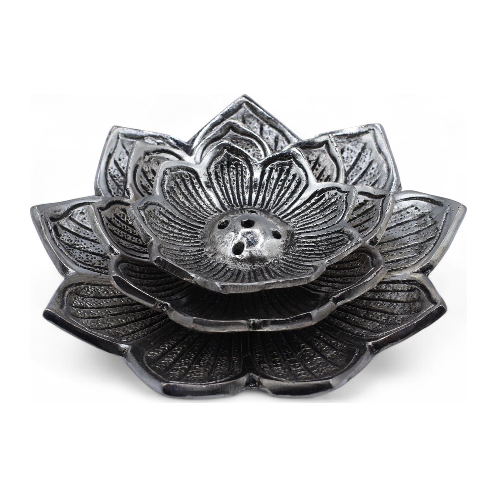 Aluminium lotus incense holder