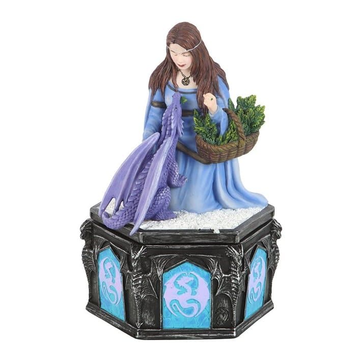 Anne Stokes winter dragon trinket box