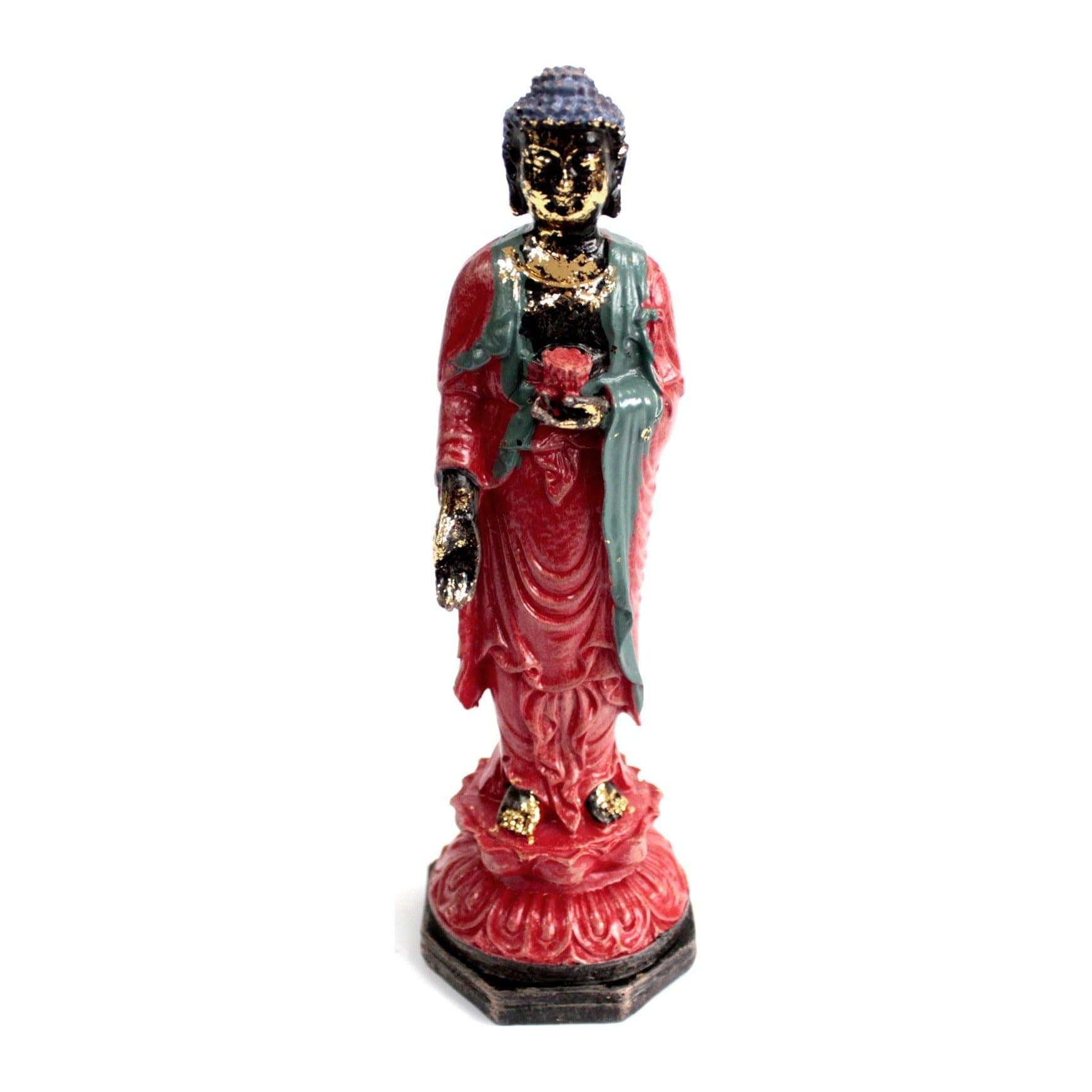 Antique standing Buddha figure in resin