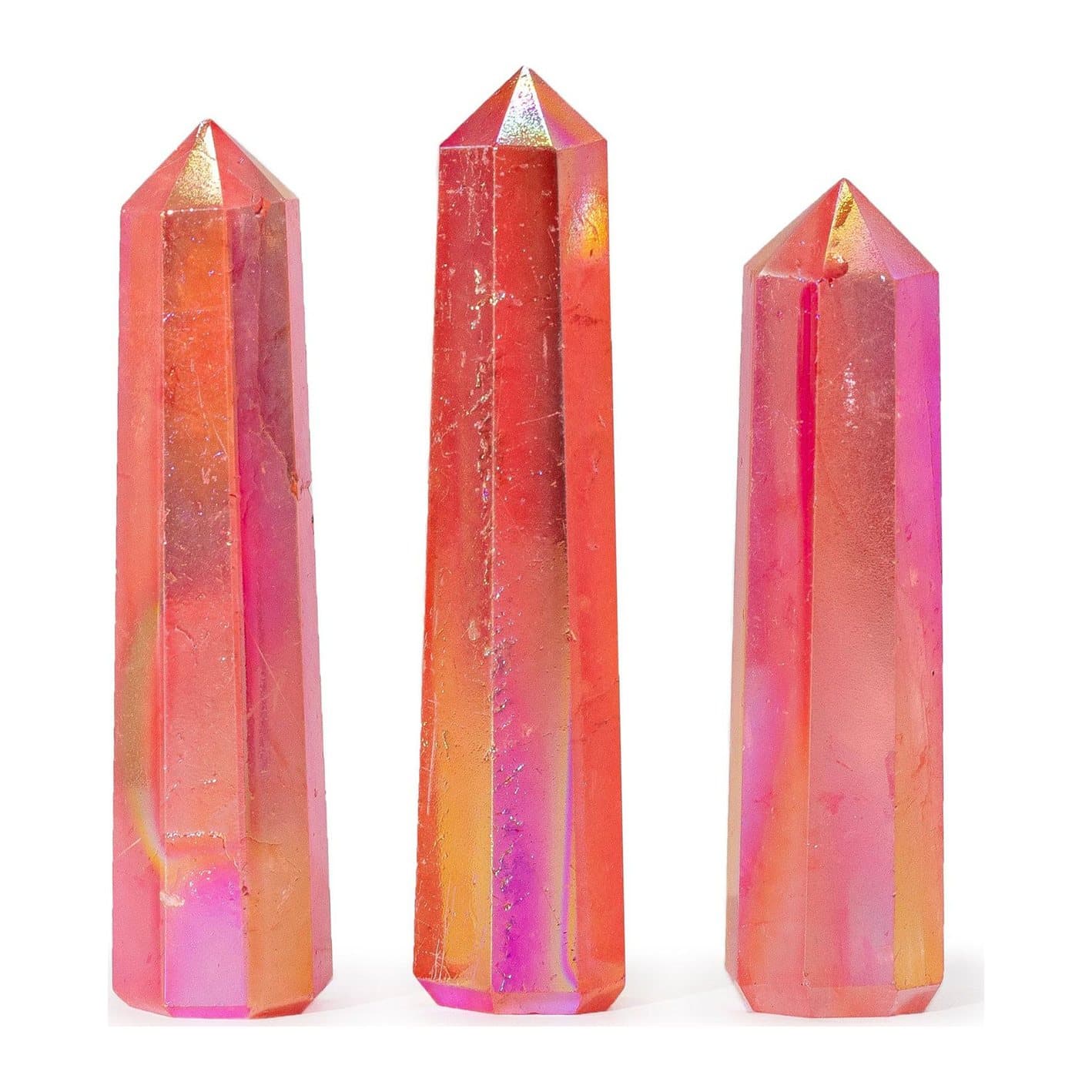 Aura quartz obelisk point