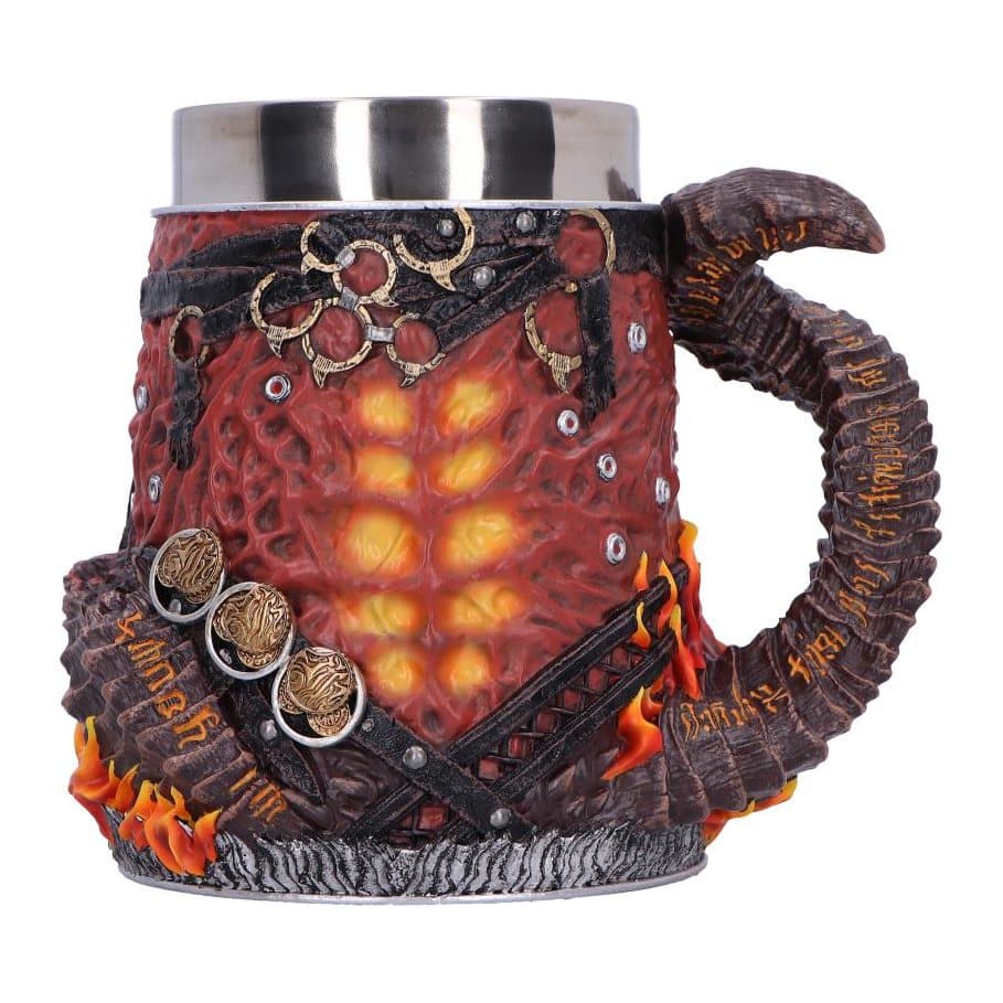 Baldur's Gate 3 Karlach tankard with her horn as the handle