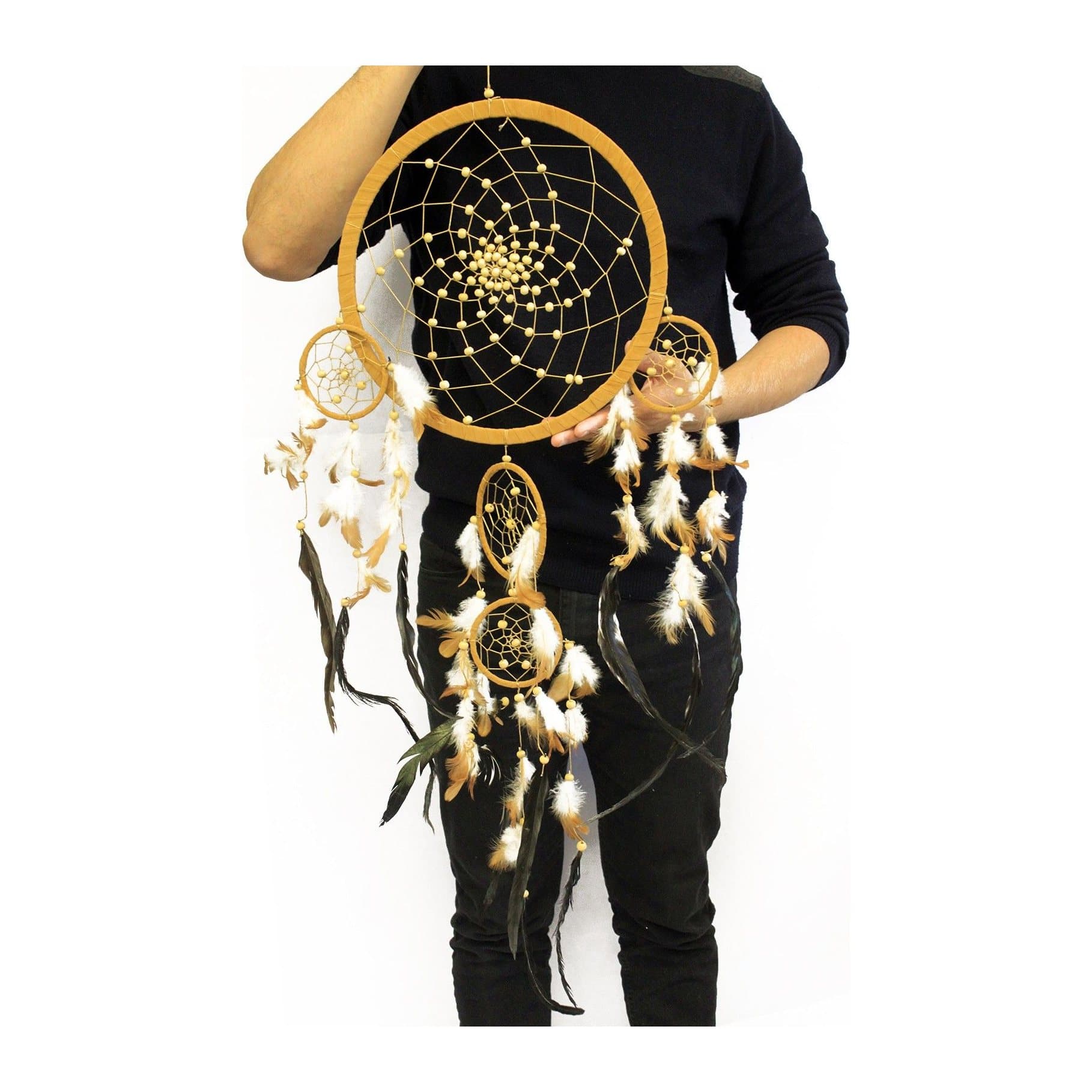 Handmade Bali dreamcatcher with feathers