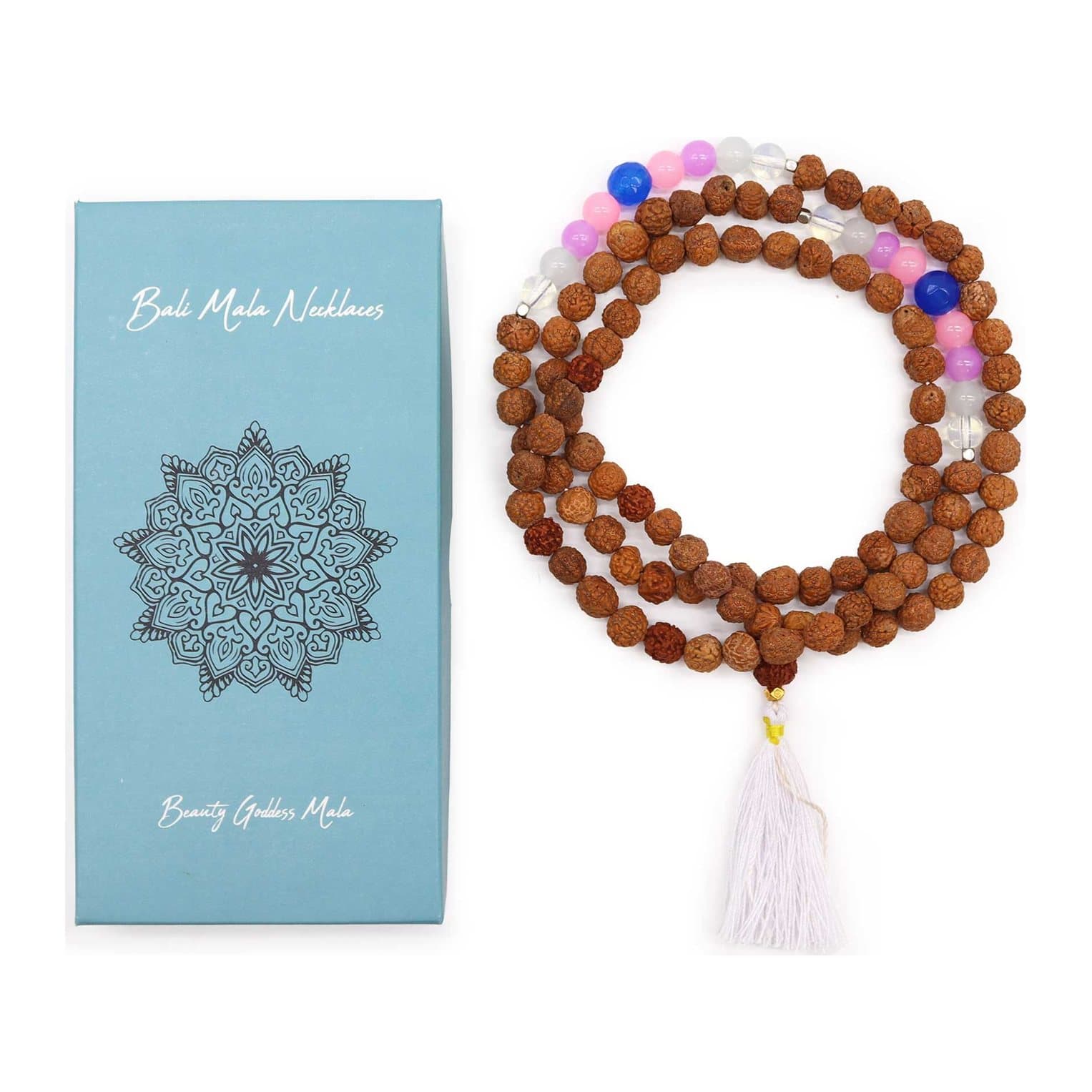 Beauty Goddess Bali Mala necklace of Rudraksha and other beads