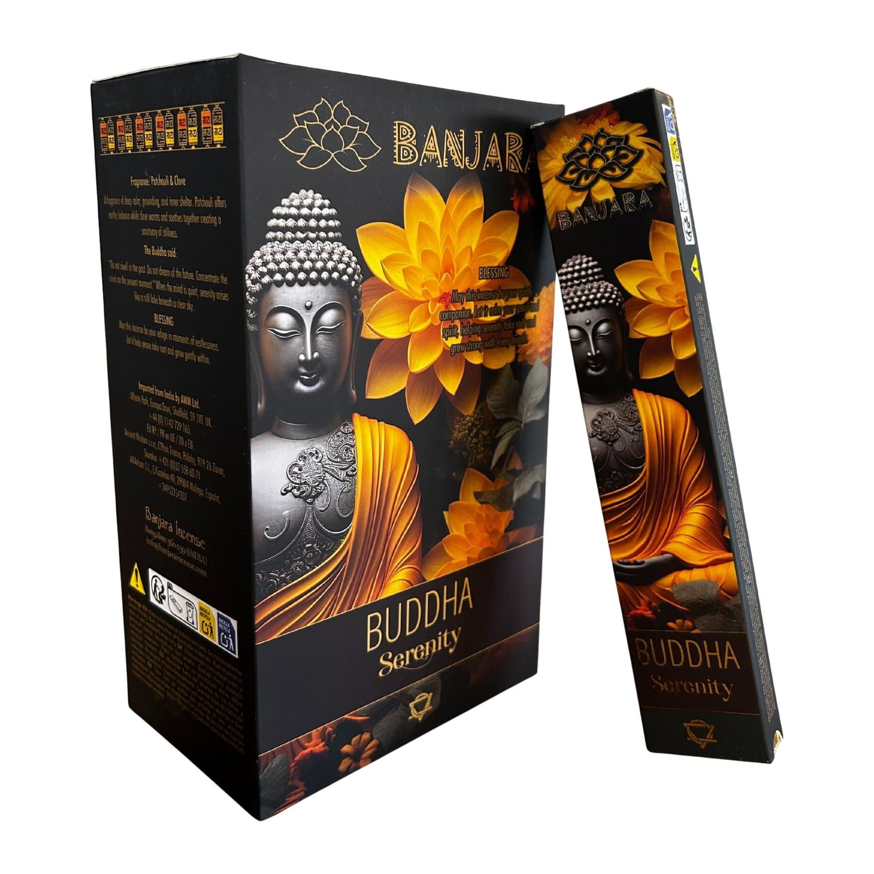 Banjara Buddha Serenity incense sticks in Buddha-inspired packaging