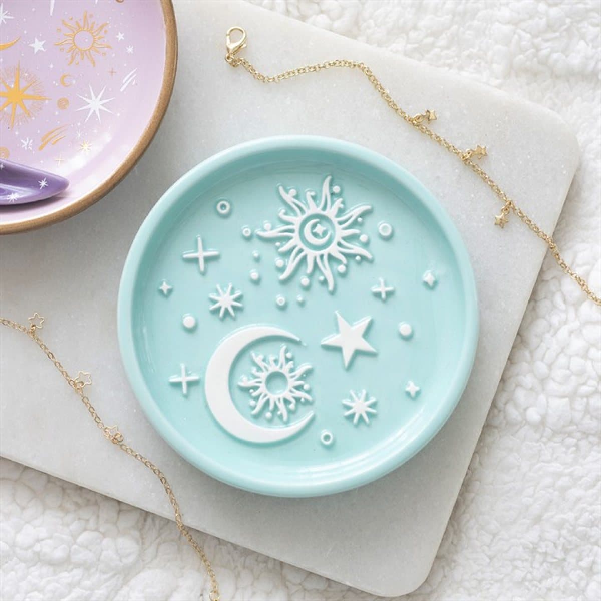 Blue moon and sun trinket dish
