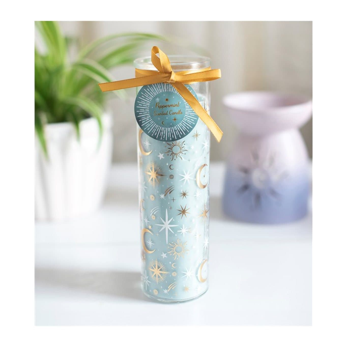 Blue Pastel Skies celestial tube candle