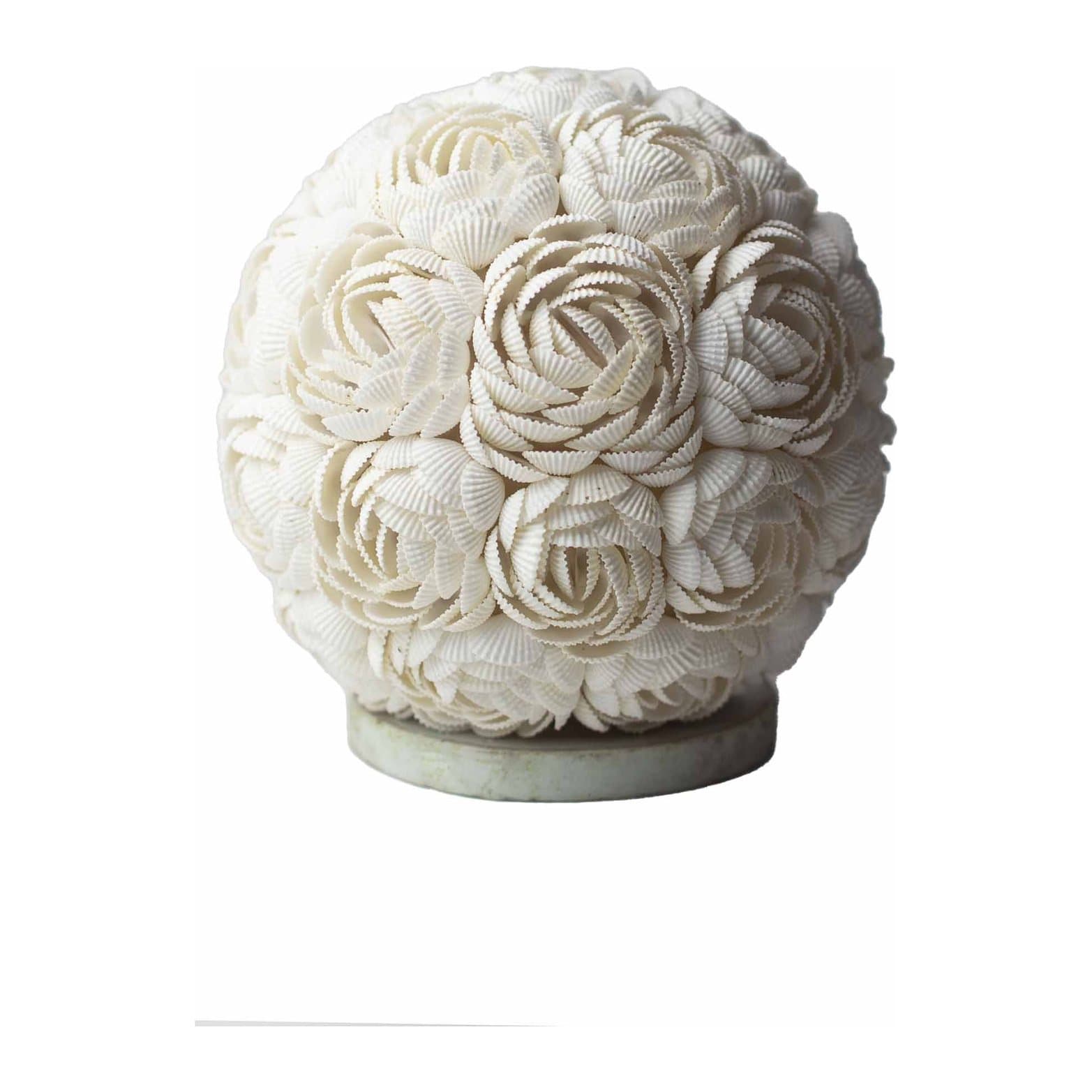 Handmade boho seashell lamp