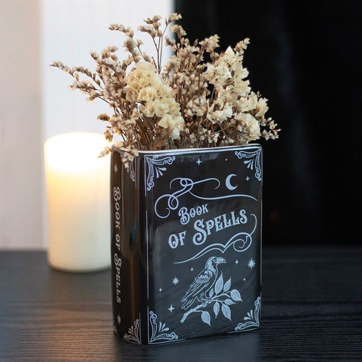 Ceramic vase shaped like a Book of Spells