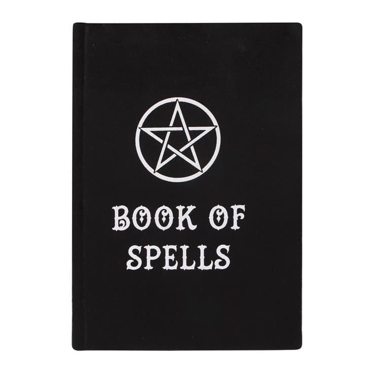 Black velvet Book of Spells notebook