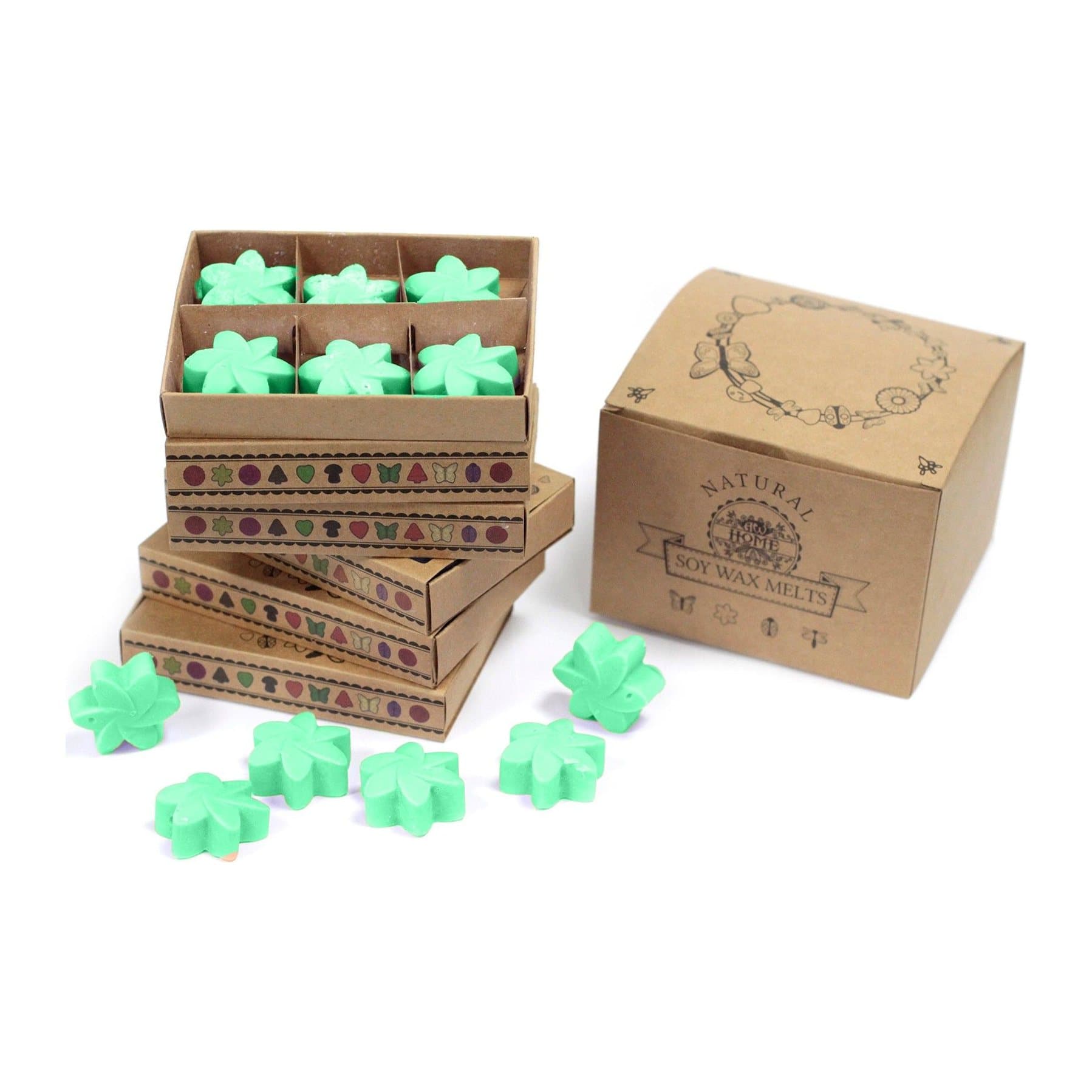 Matchbox of six Hidden Garden soy wax melts
