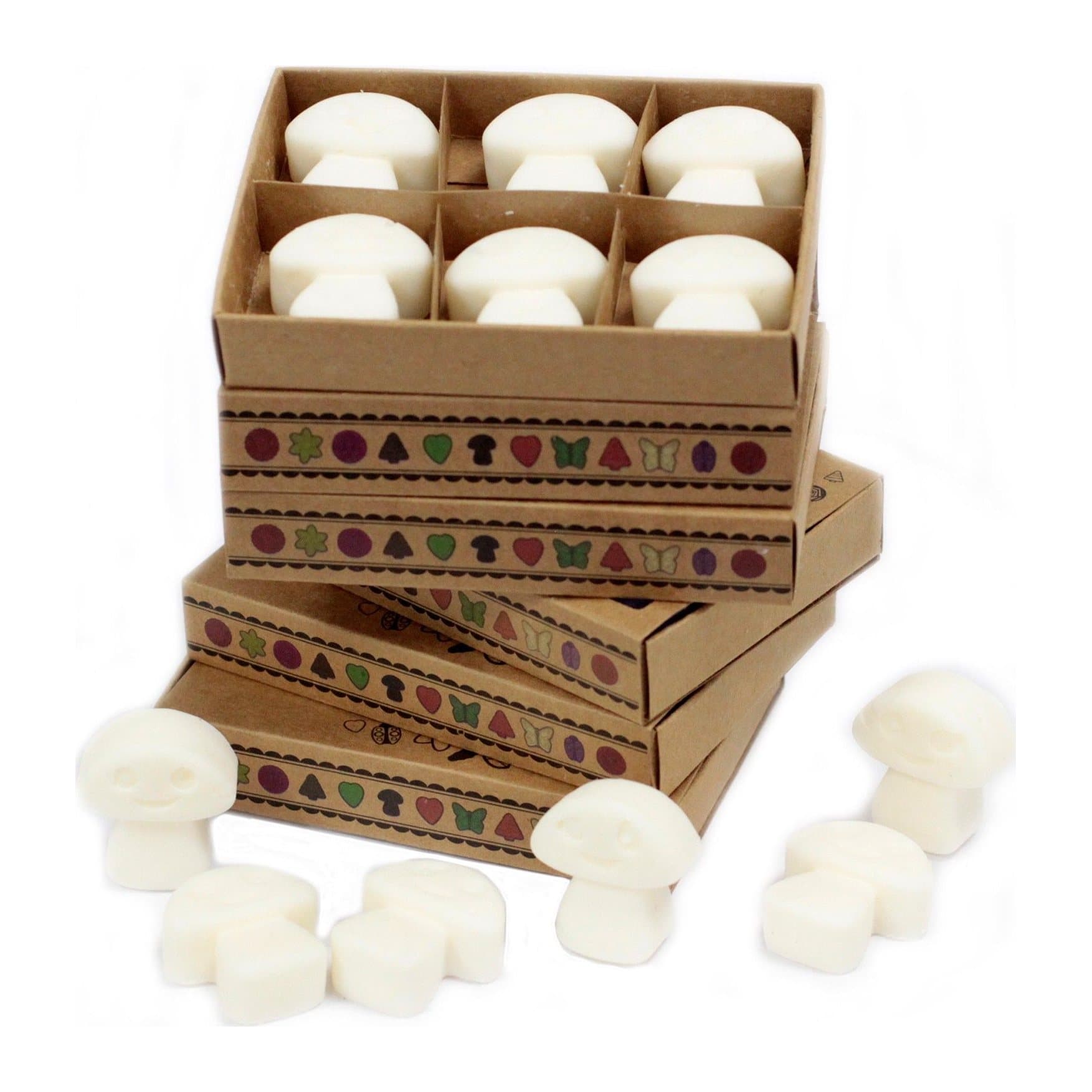 Matchbox of six white musk wax melts