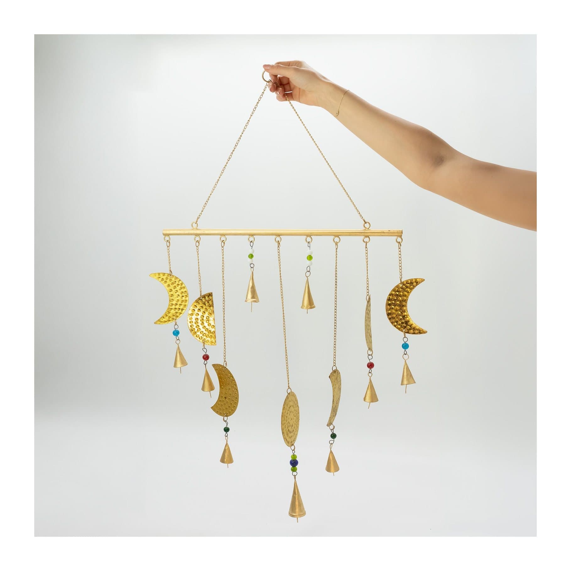 Brass moon phases chime with bells