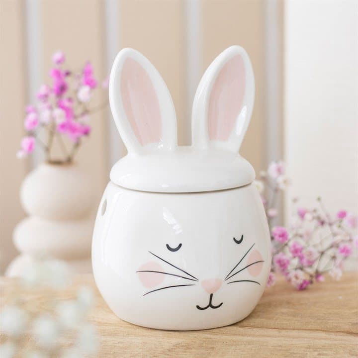 Dolomite oil burner with a bunny face design