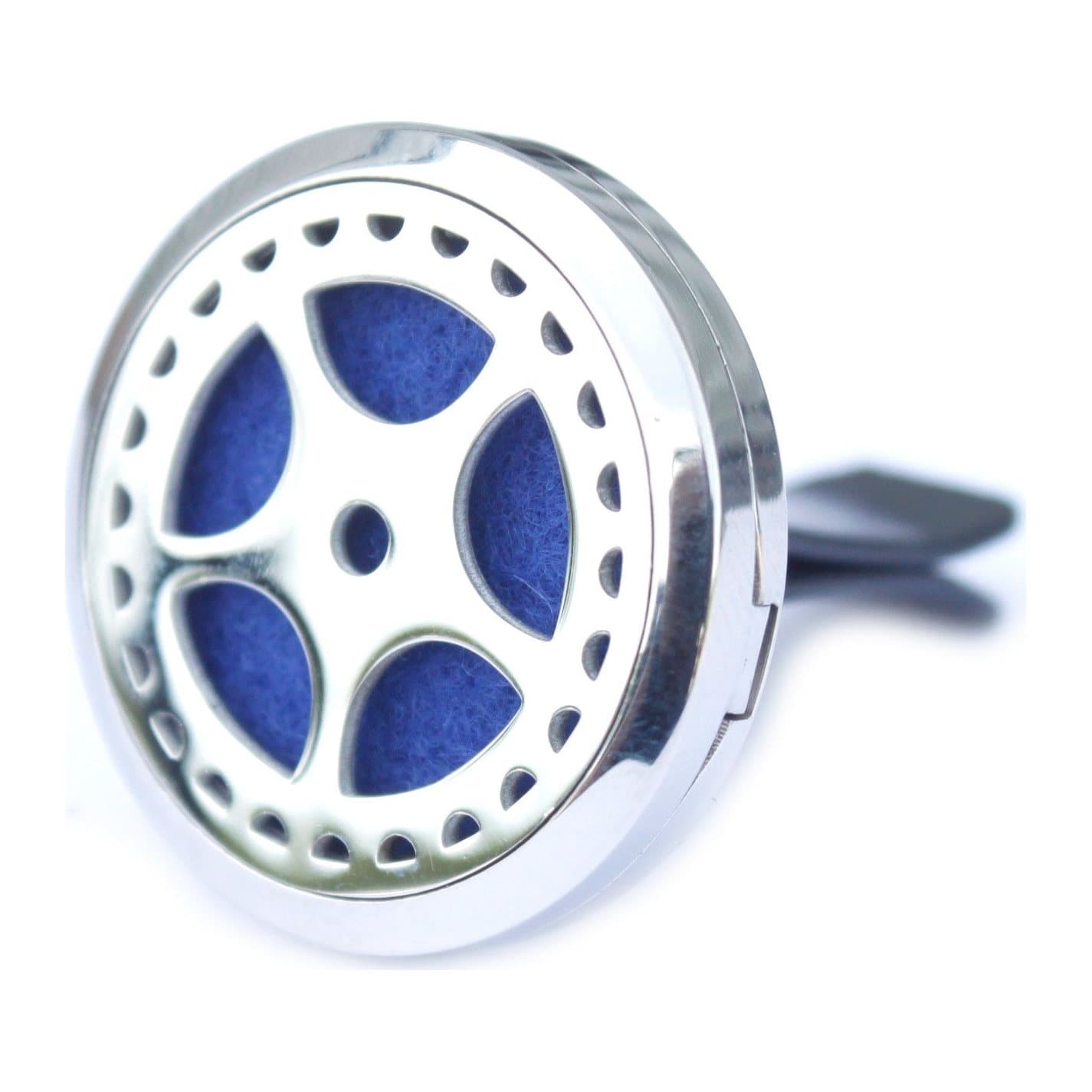 Stainless steel car diffuser locket with coloured felt pads