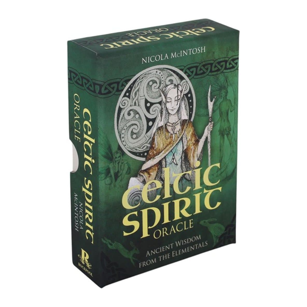 Celtic Spirit Oracle Cards deck in its colour cardboard box.