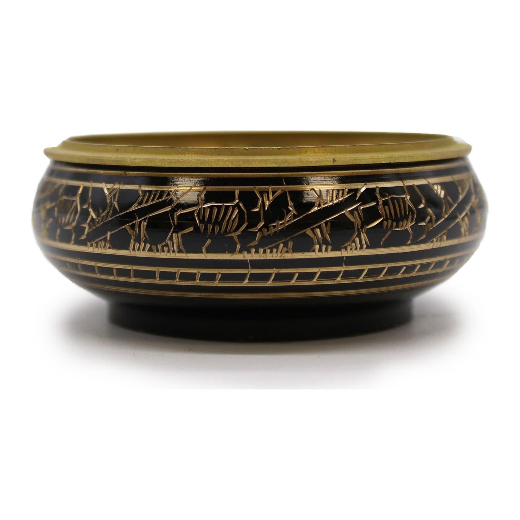 Brass charcoal incense jar