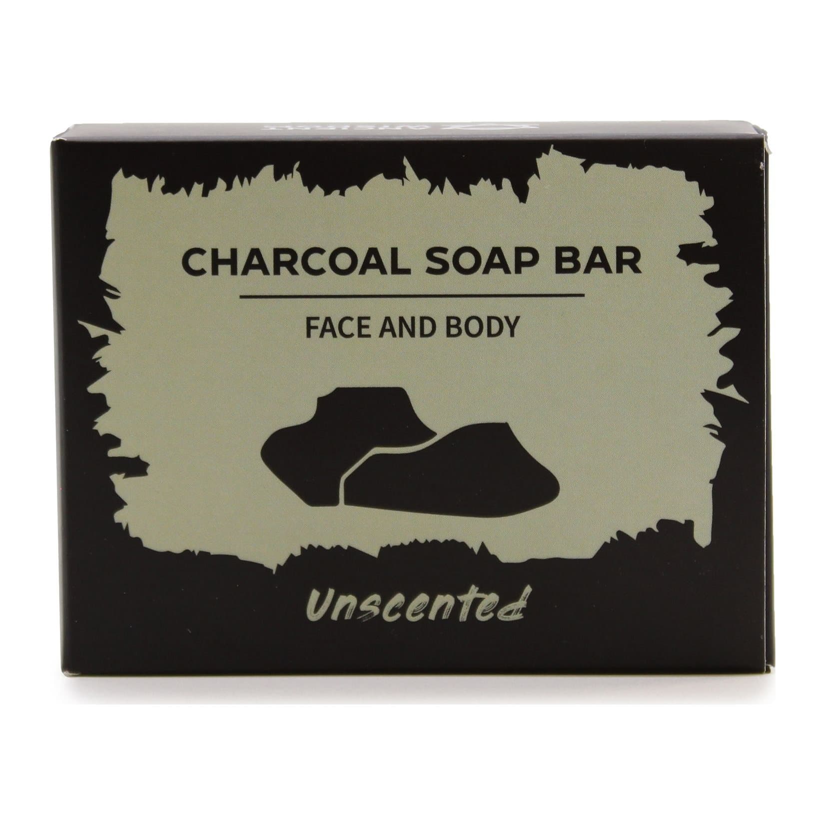 Pack of two unscented charcoal soap bars