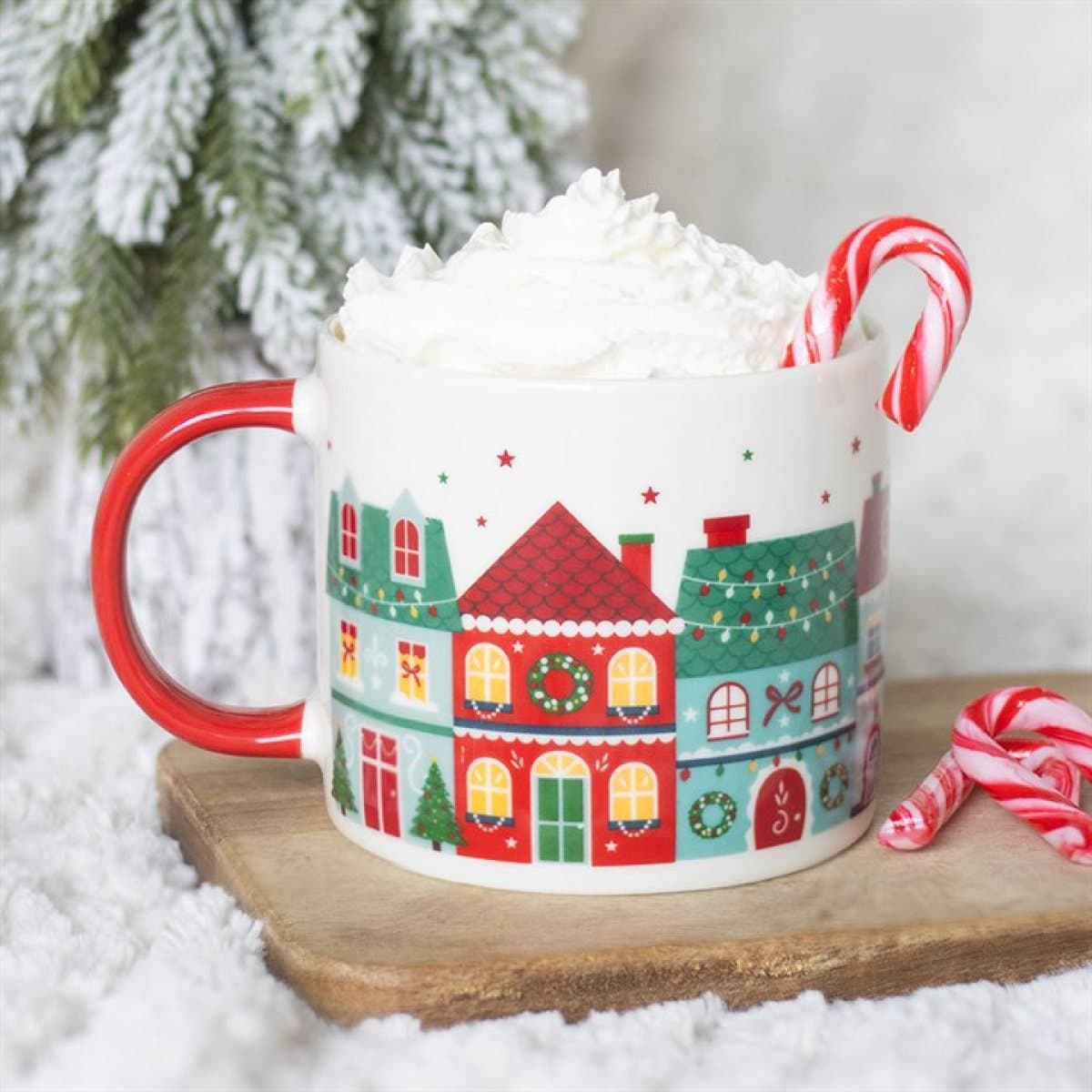 Christmas Street print mug