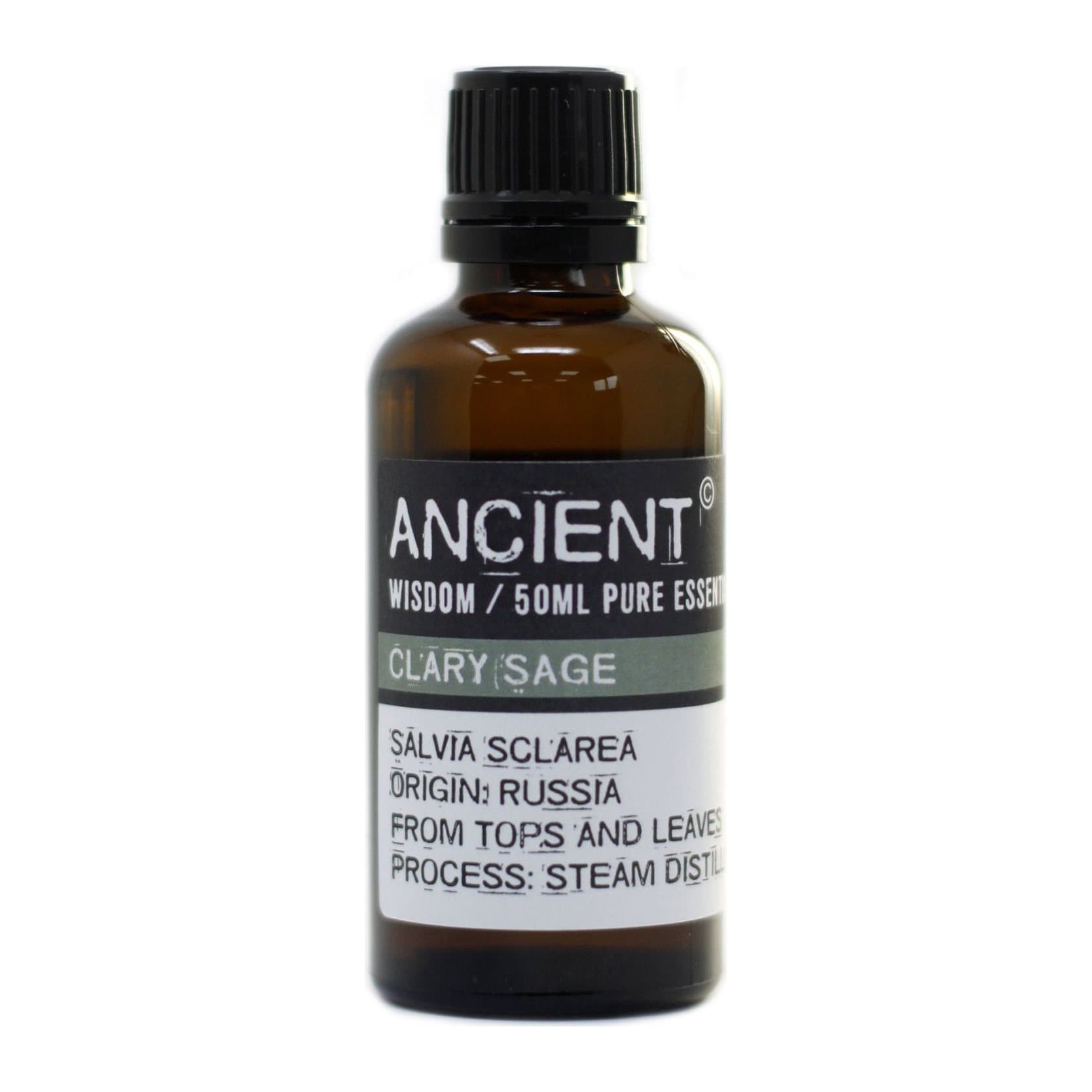 Clary sage essential oil in a 50 ml size