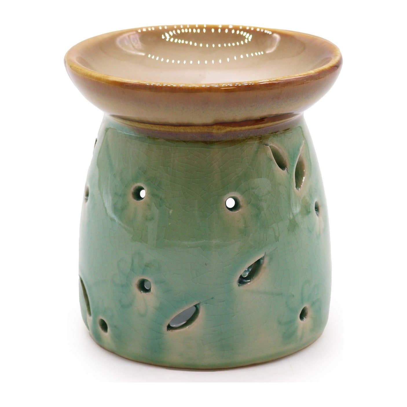 Ceramic oil burner in a classic blue design