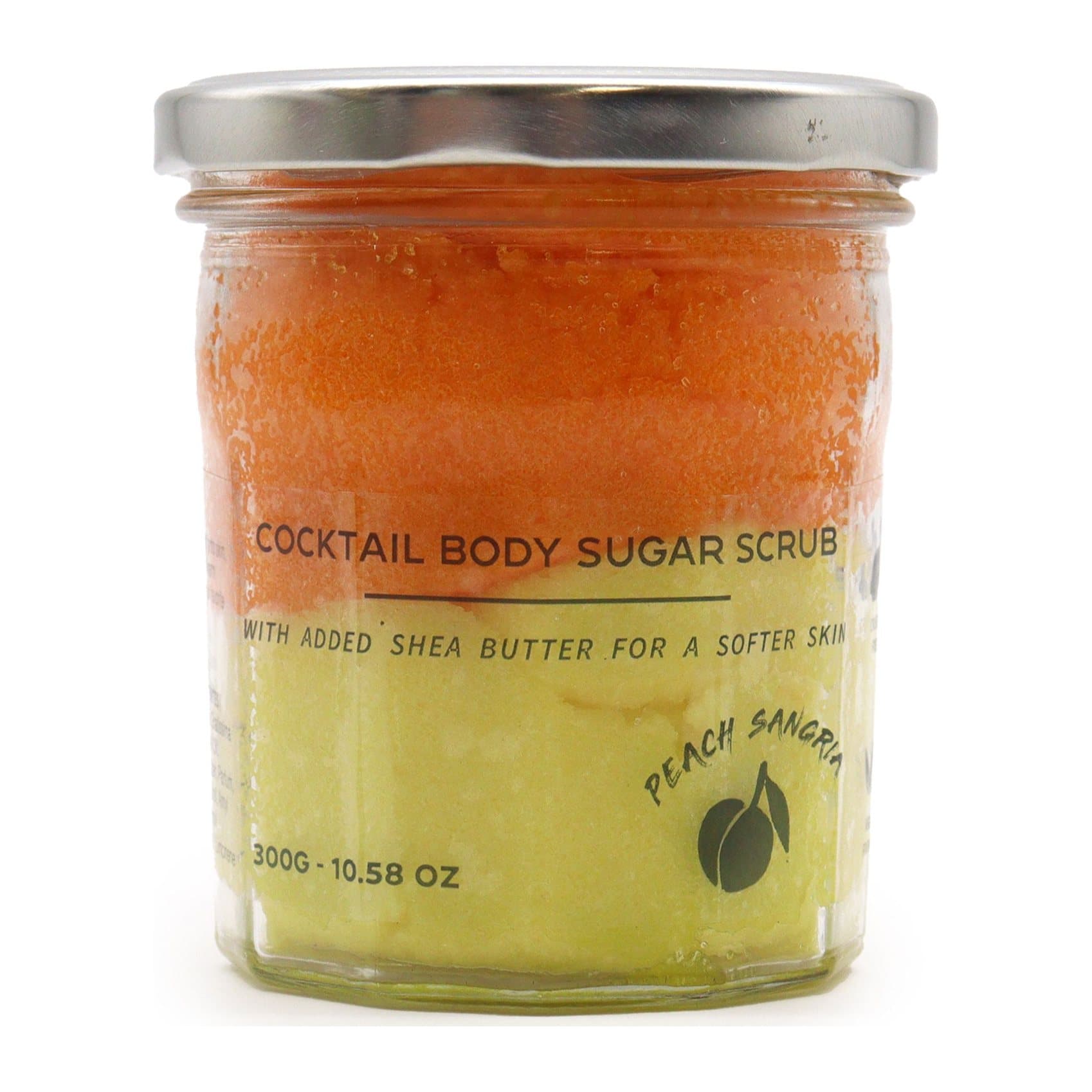 Jar of cocktail-scented sugar body scrub