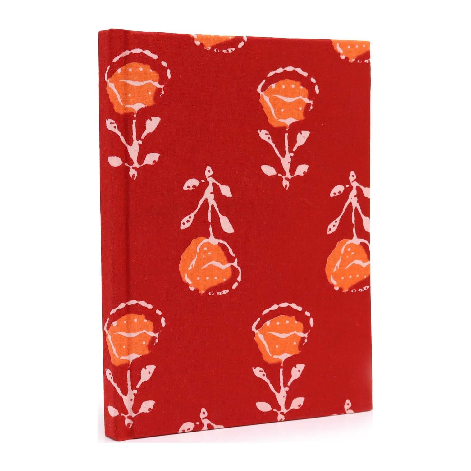 Notebook bound in printed floral cotton