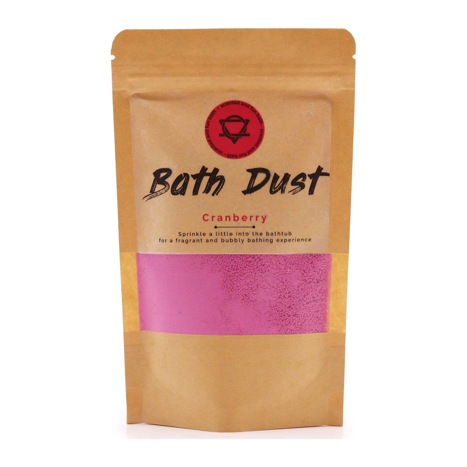 Two packs of cranberry bath dust, 190 g each