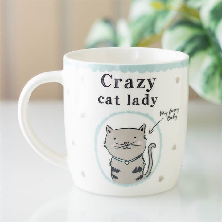 Crazy Cat Lady mug in its gift box