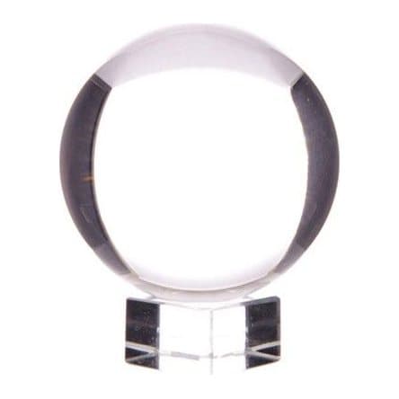 Clear crystal ball on a stand