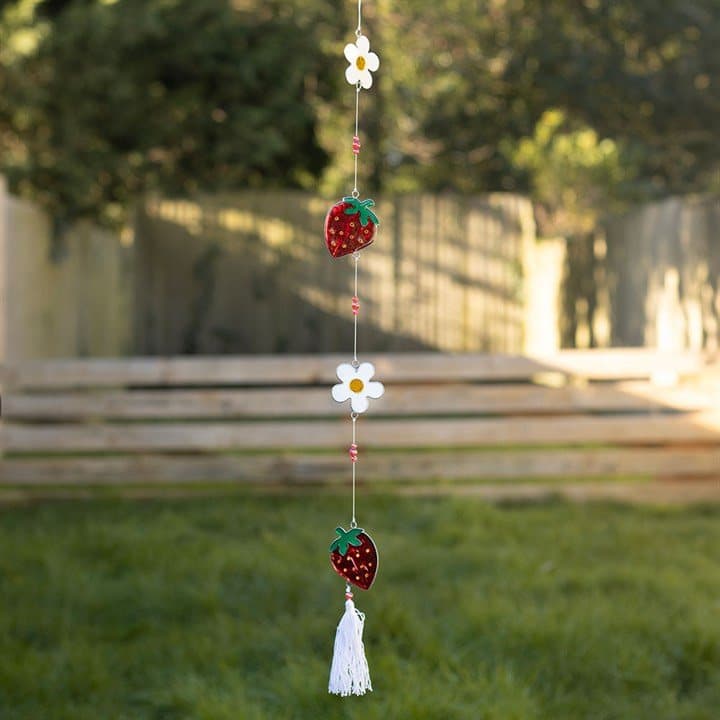 String of strawberry and daisy suncatchers