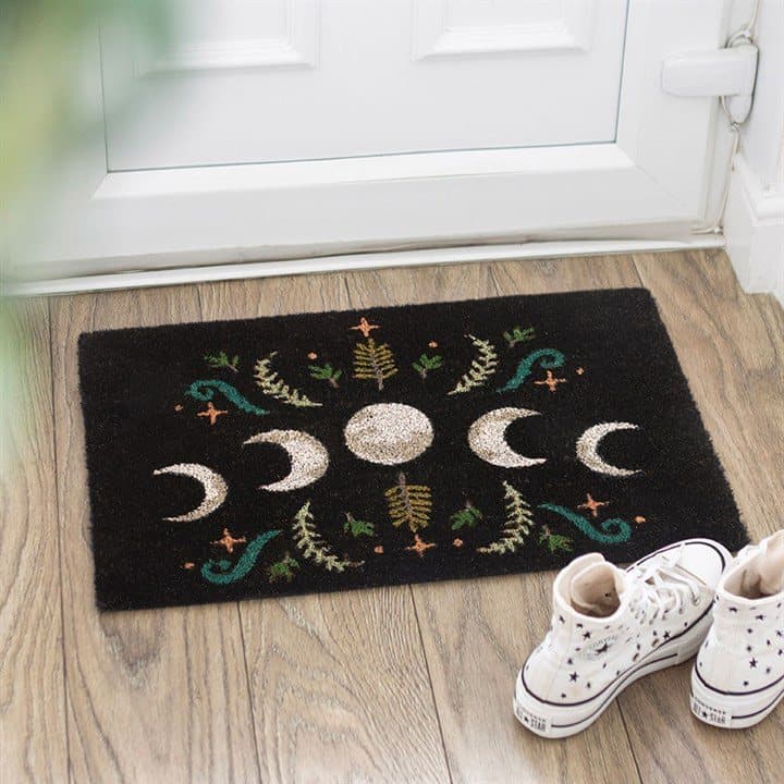 Dark Forest moon phase doormat