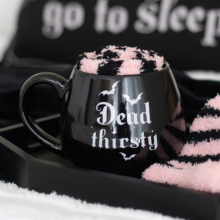 Dead Thirsty mug with matching socks