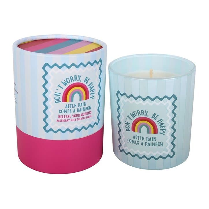 Don't Worry Be Happy raspberry milk candle