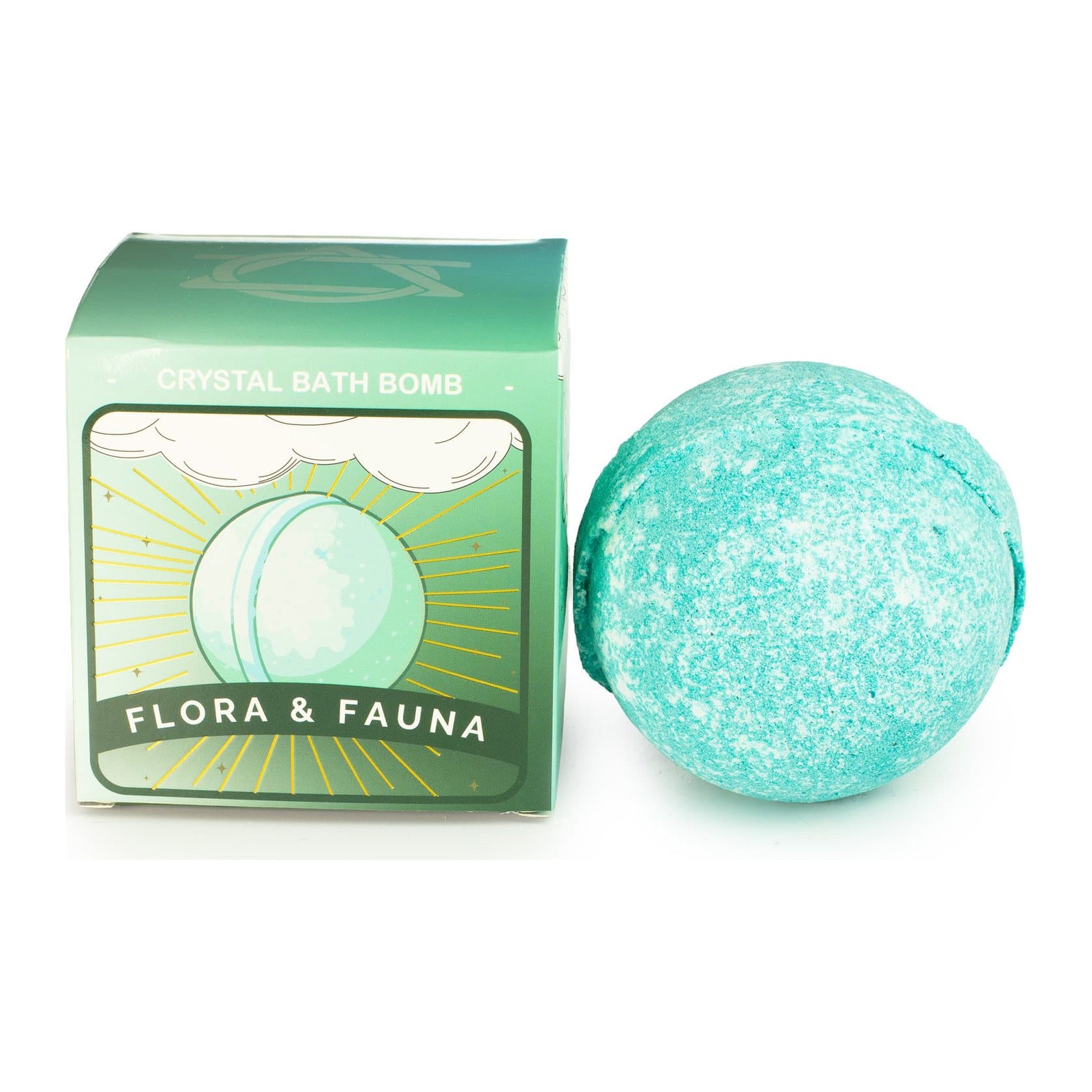 Earth Crystal Bath Bomb in fresh green tones