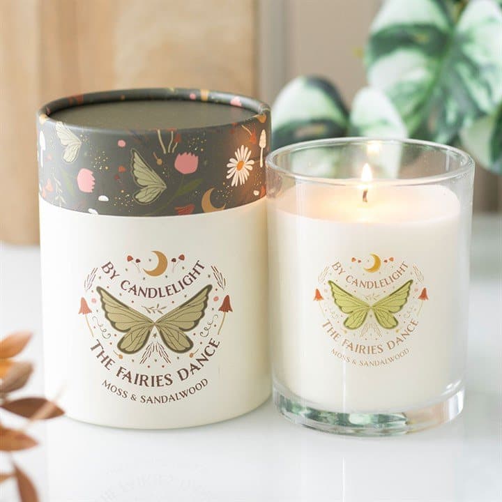 Fairy Wing moss and sandalwood candle