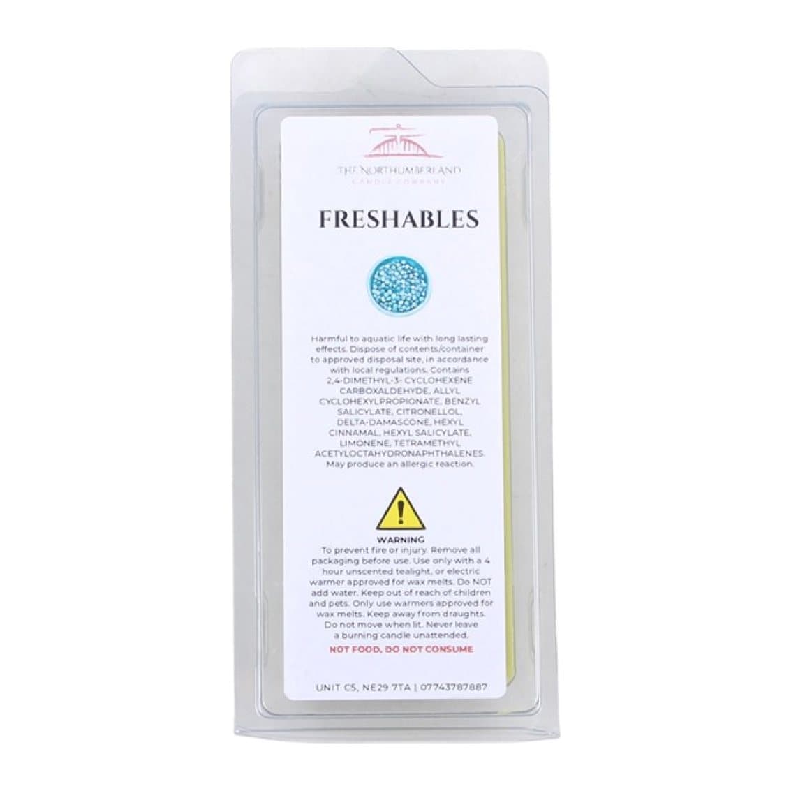 Freshables 50 g wax melt snap bar of five segments