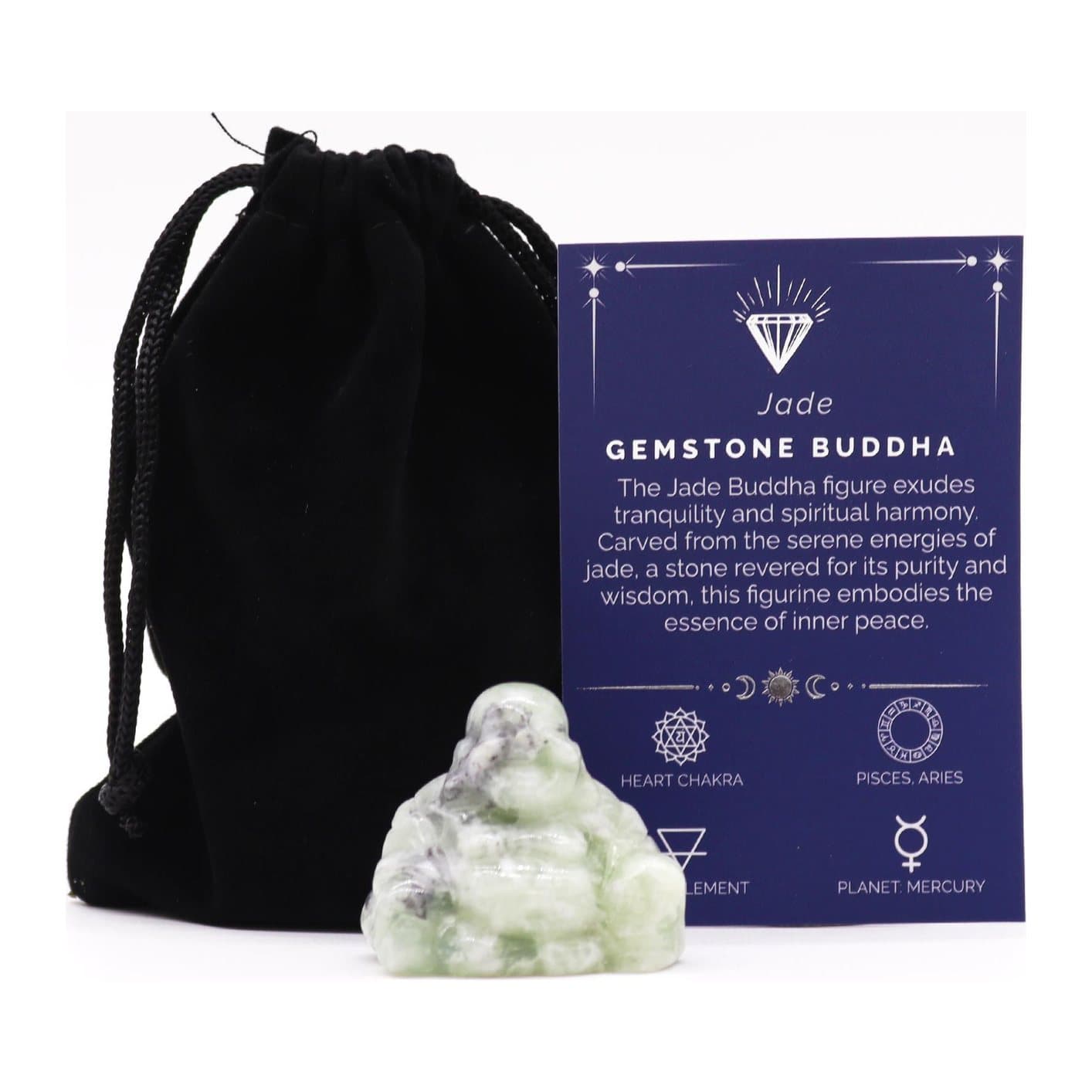 Small gemstone Buddha figure in jade