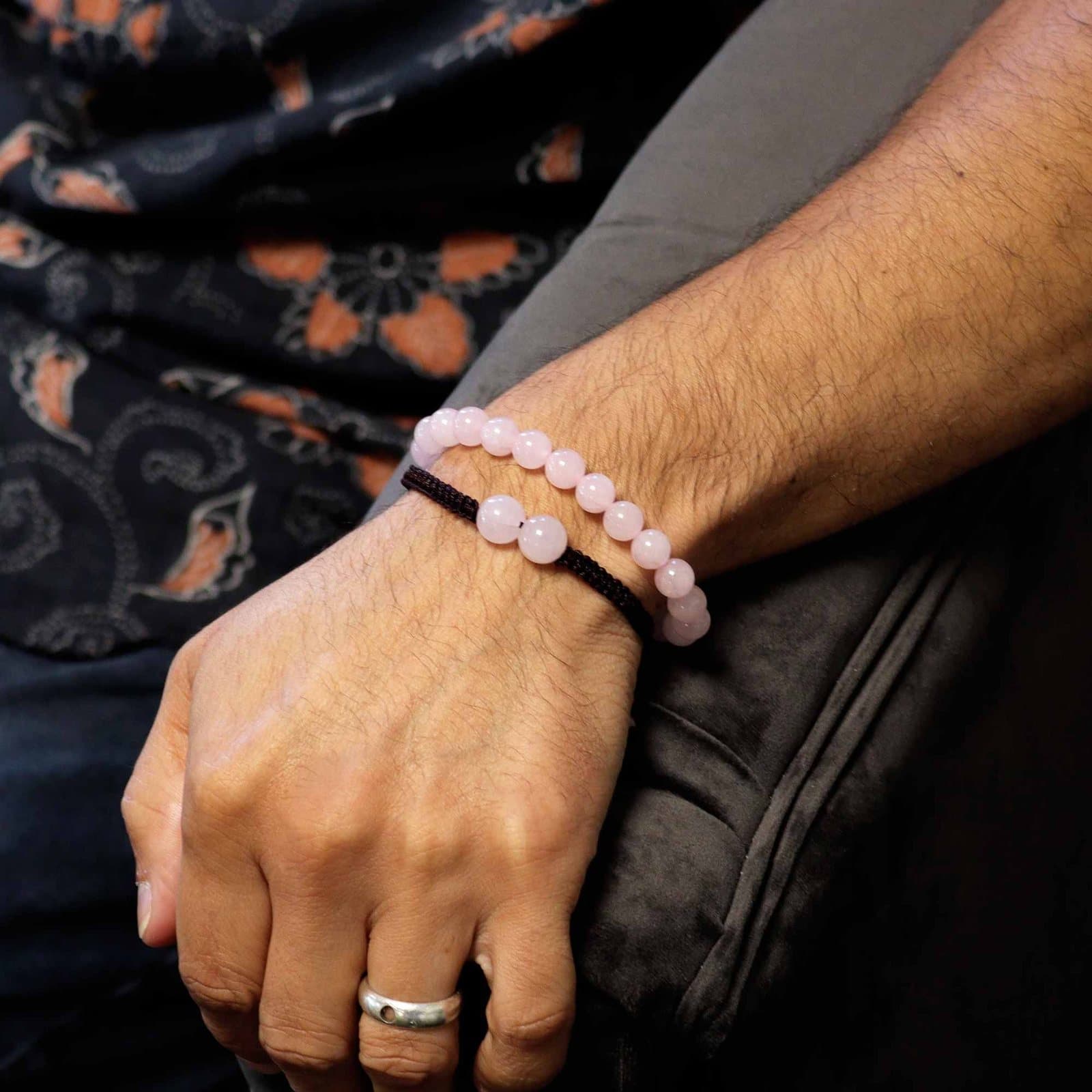 Pair of gemstone bead bracelets