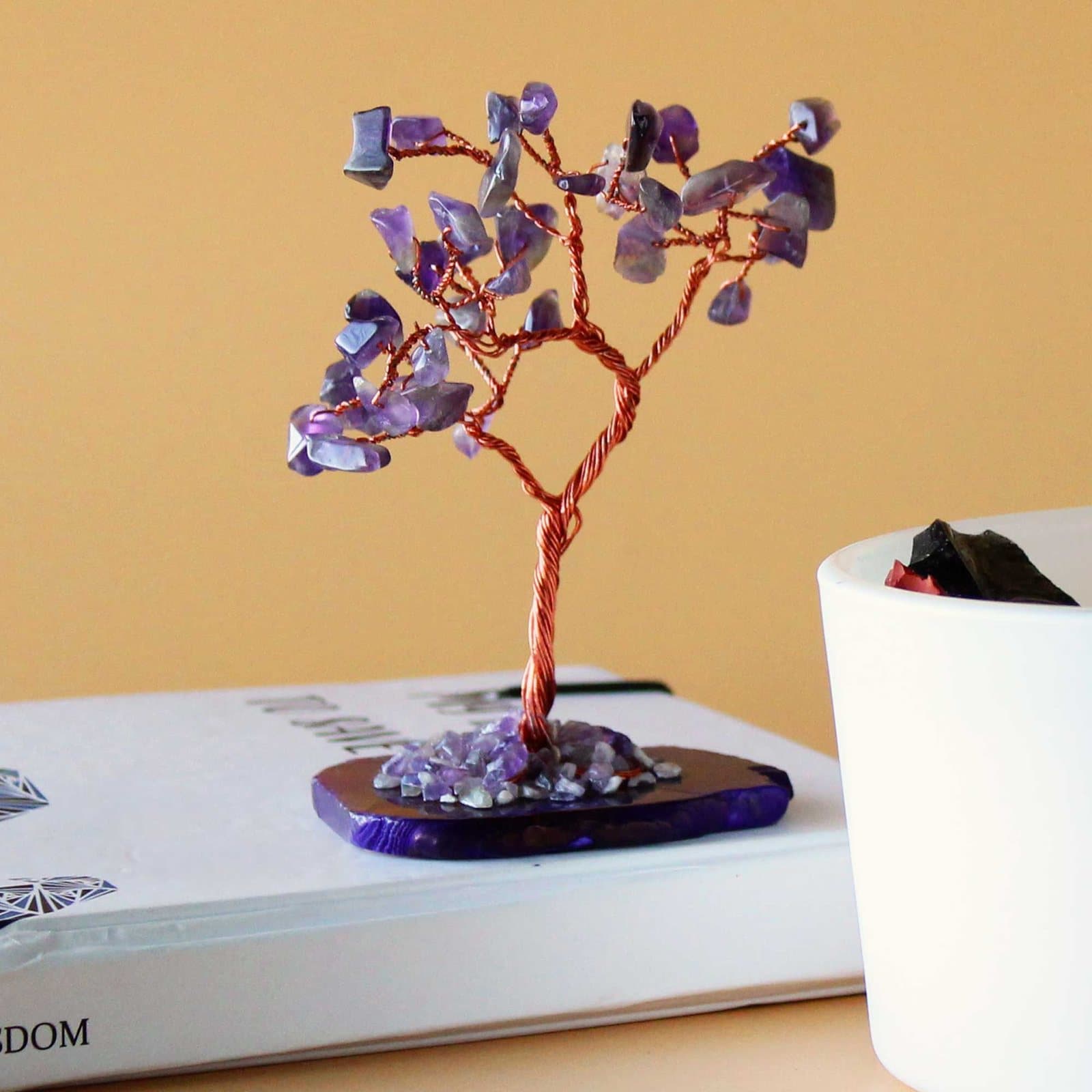 Gemstone tree on an agate base