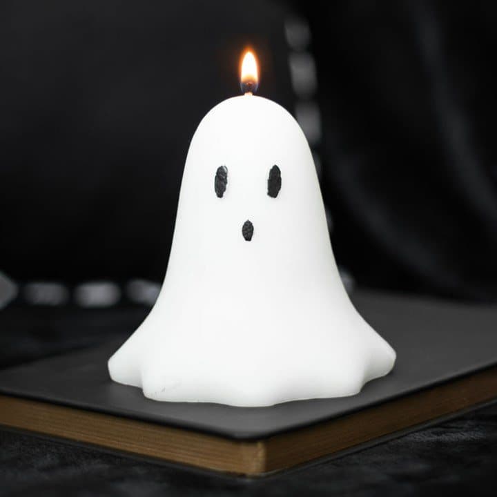 Ghost-shaped candle