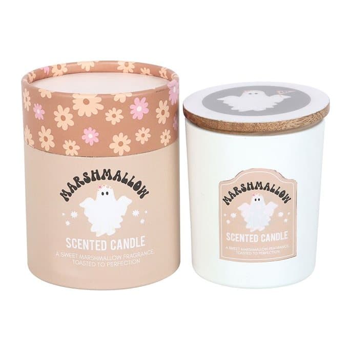 Groovy ghost toasted marshmallow candle