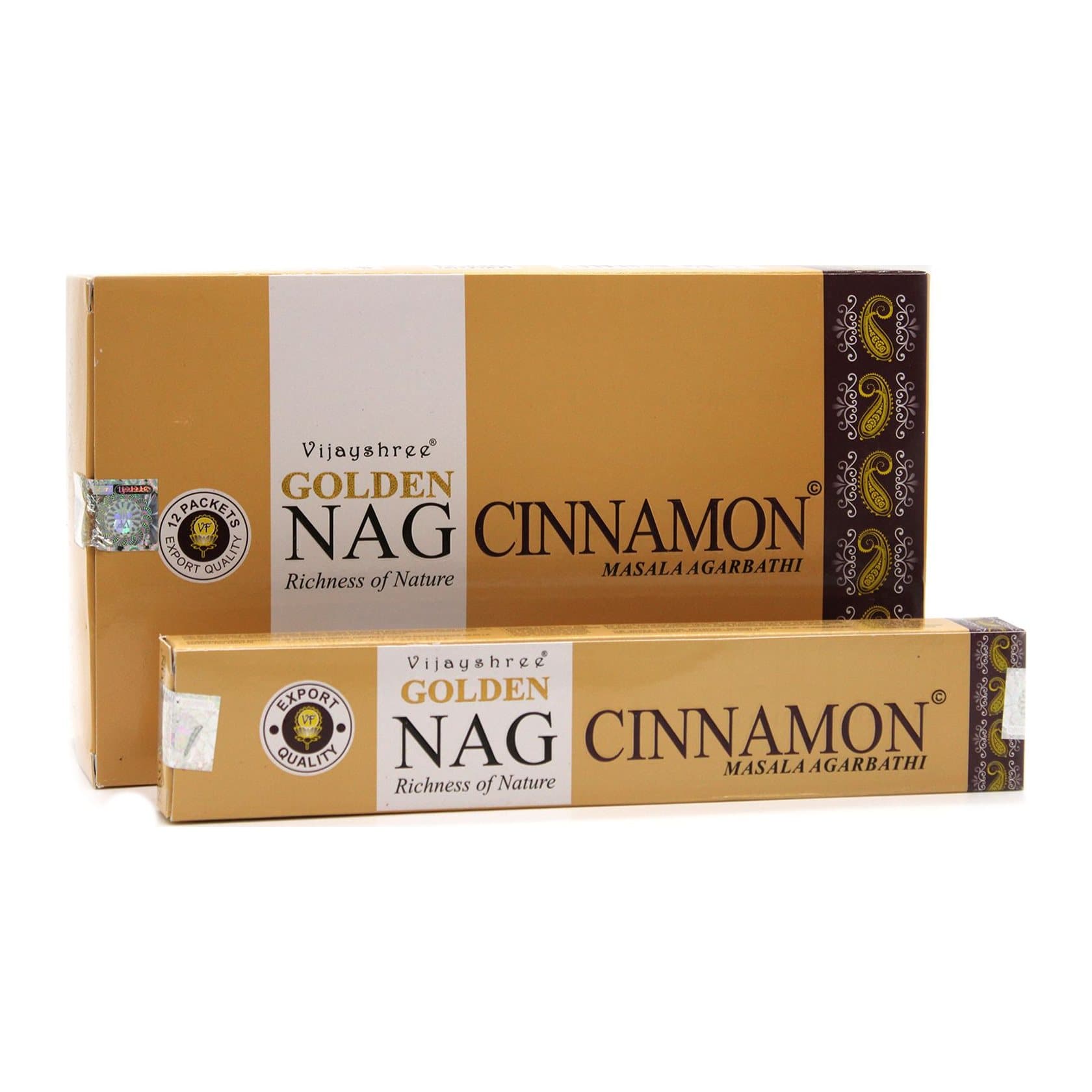 Golden Nag cinnamon incense, pack of 2