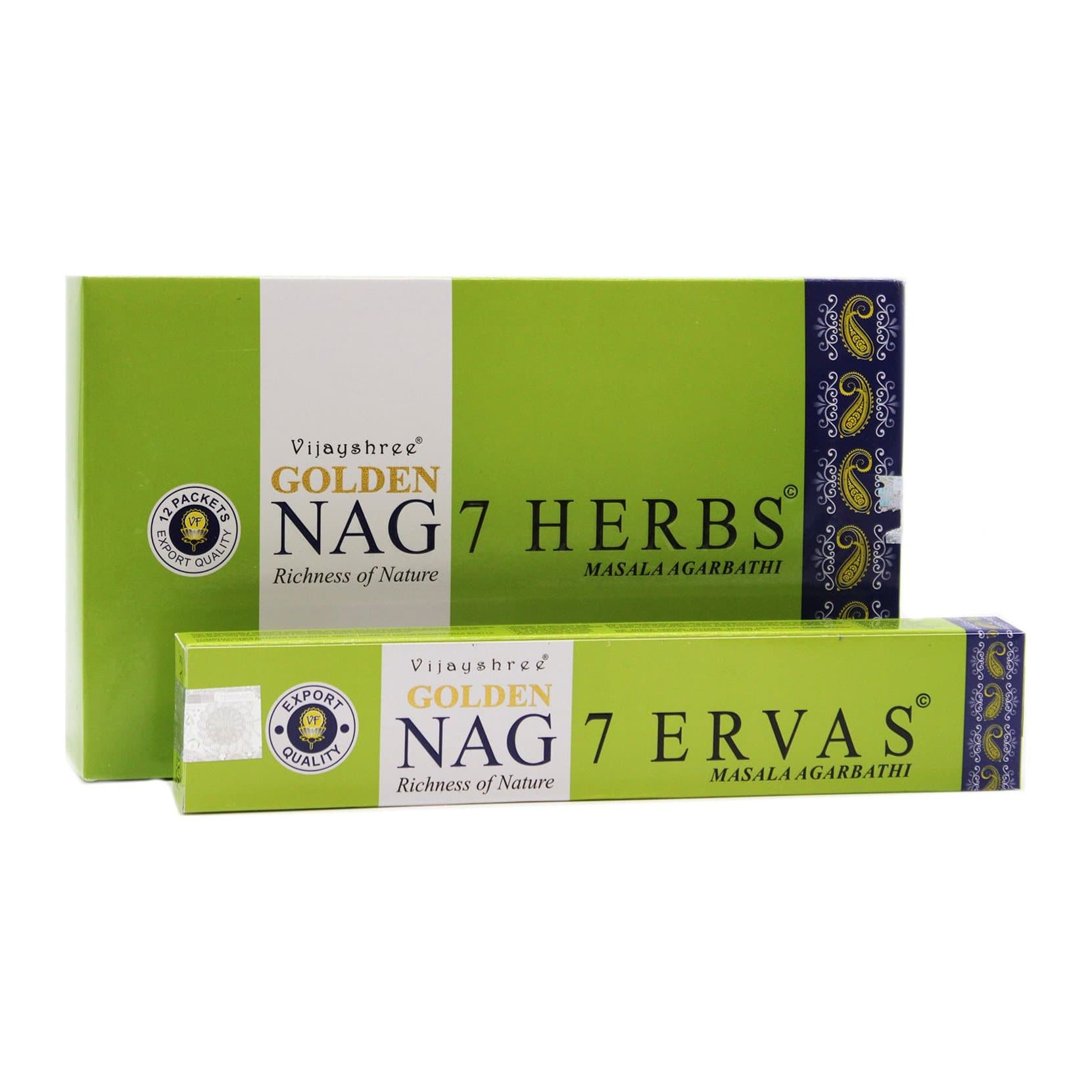 Golden Nag Seven Herbs incense, pack of 2