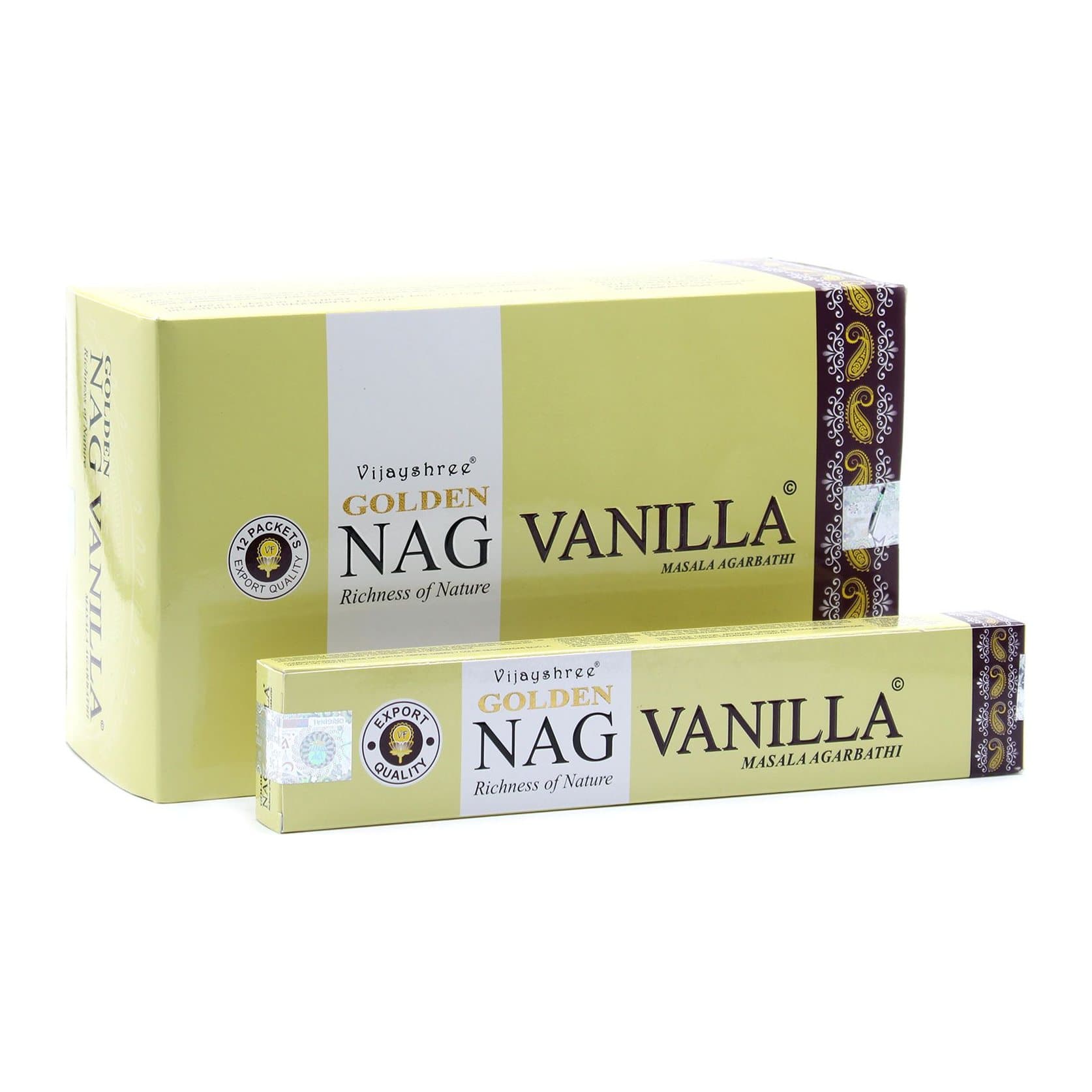 Golden Vanilla Incense, pack of 2